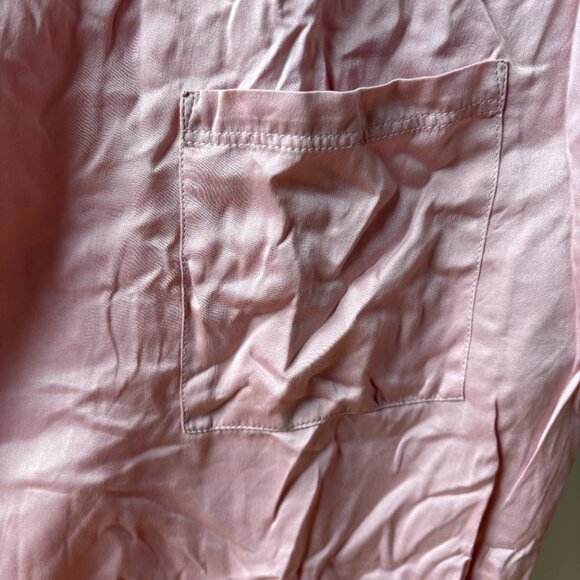 Lunya Washable Silk T-Shirt Delicate Pink Round Neck Short Sleeves - Picture 5 of 7